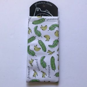 bananas eyeglass/ sunglasses case new